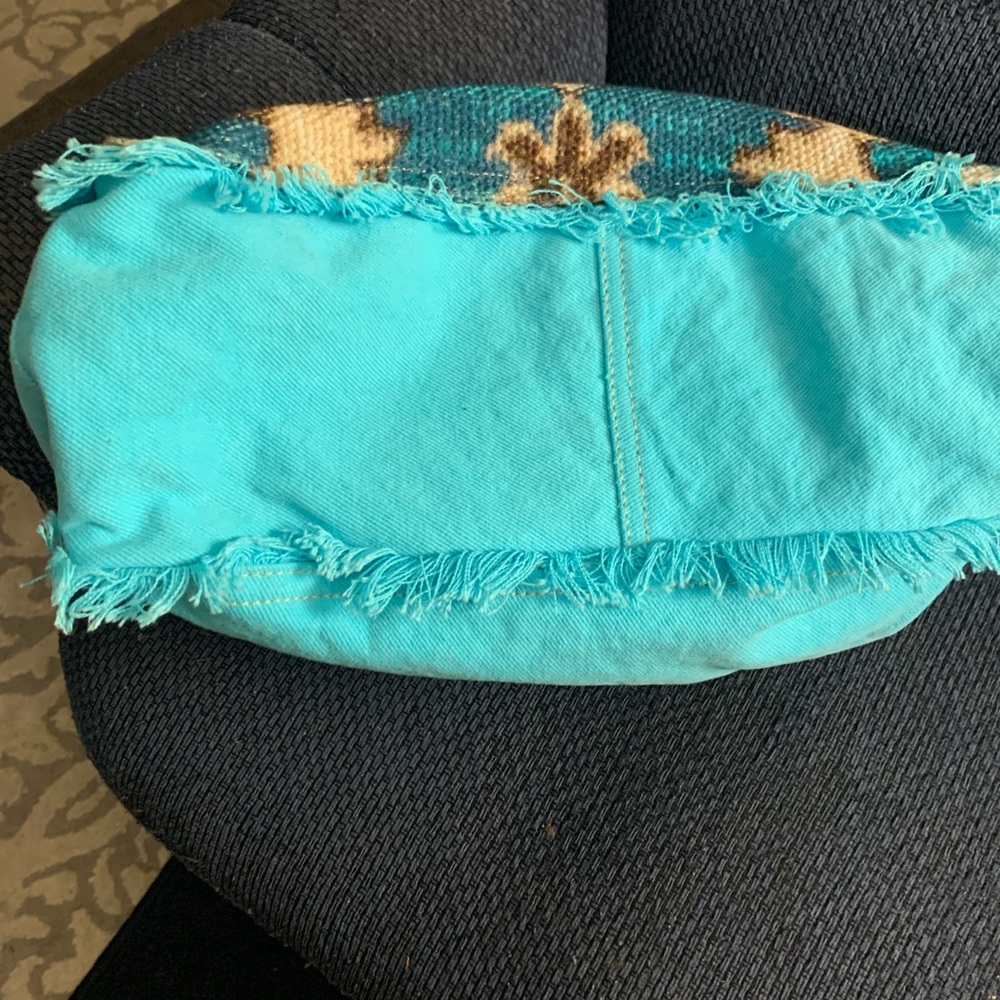 Myra Bag Turquoise And Brown Patterned Shoulder B… - image 4